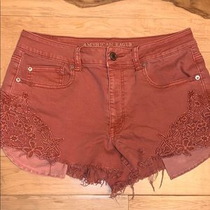 Embroidery Floral Shorts